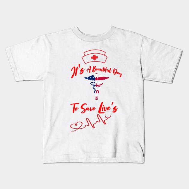 nurse love Kids T-Shirt by Riyadkhandaker